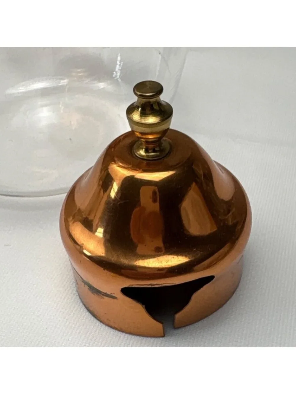 Princess House Copper Brass Coffee/Tea Carafe Lid Ornate Stand Vintage